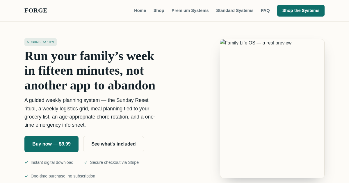 Family Life OS preview
